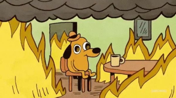 UX Blog Photo - Meme of a dog in firey blaze casually drinking a coffee.jpeg